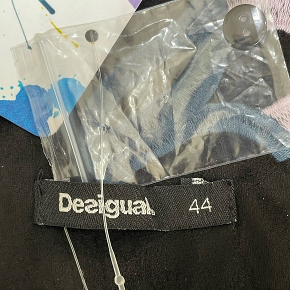 Desigual black dress with sheer sleeves and embroidery work size 10 formal NWT - Picture 2 of 16